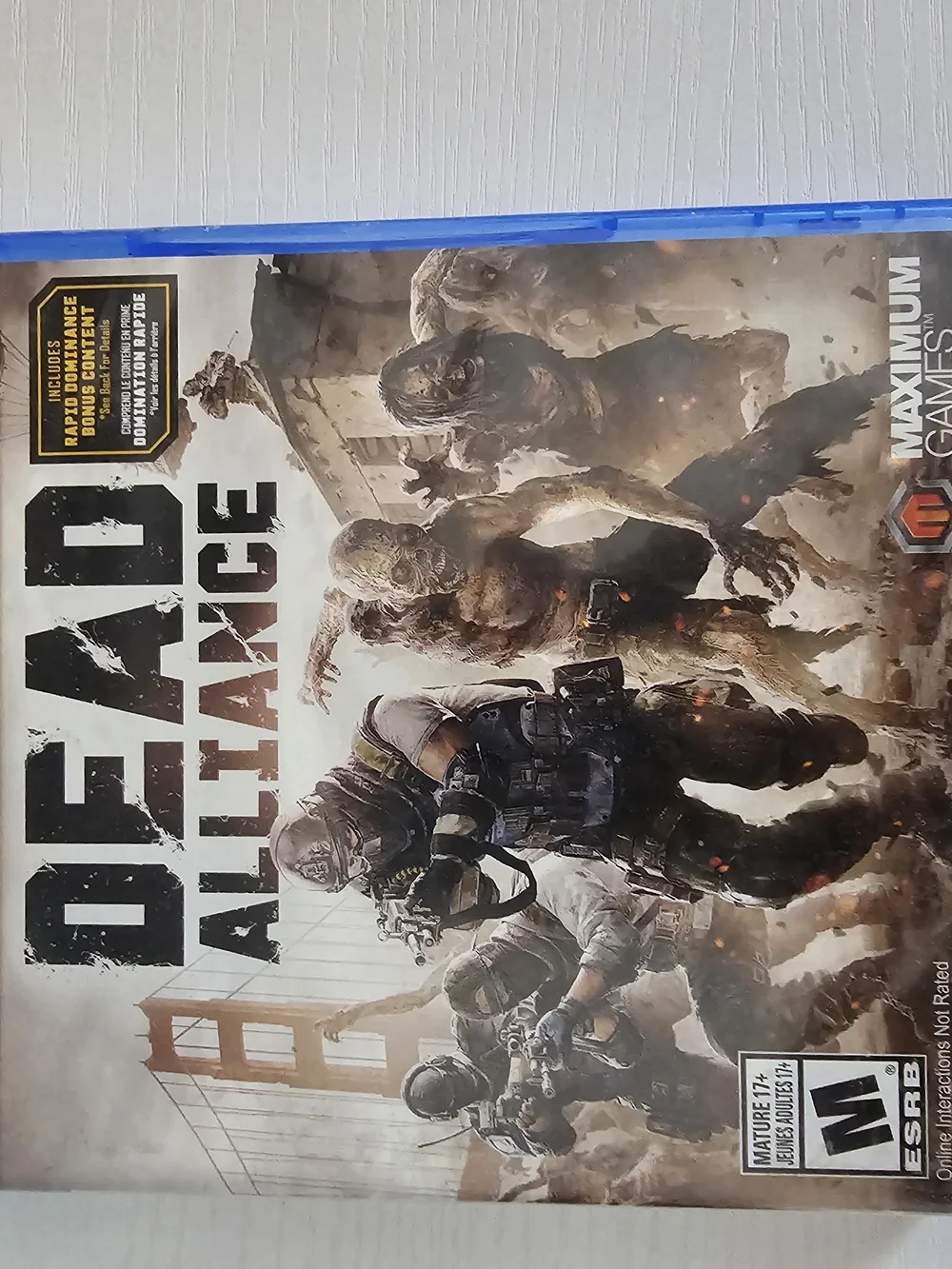 Dead Alliance Video Game - Black/Gray Game Case